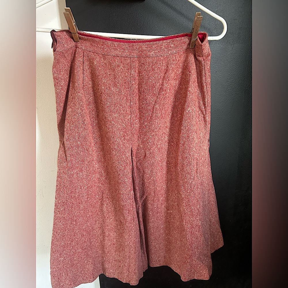 Vintage 60's/70's Wool A-line Pleated Skirt Size S